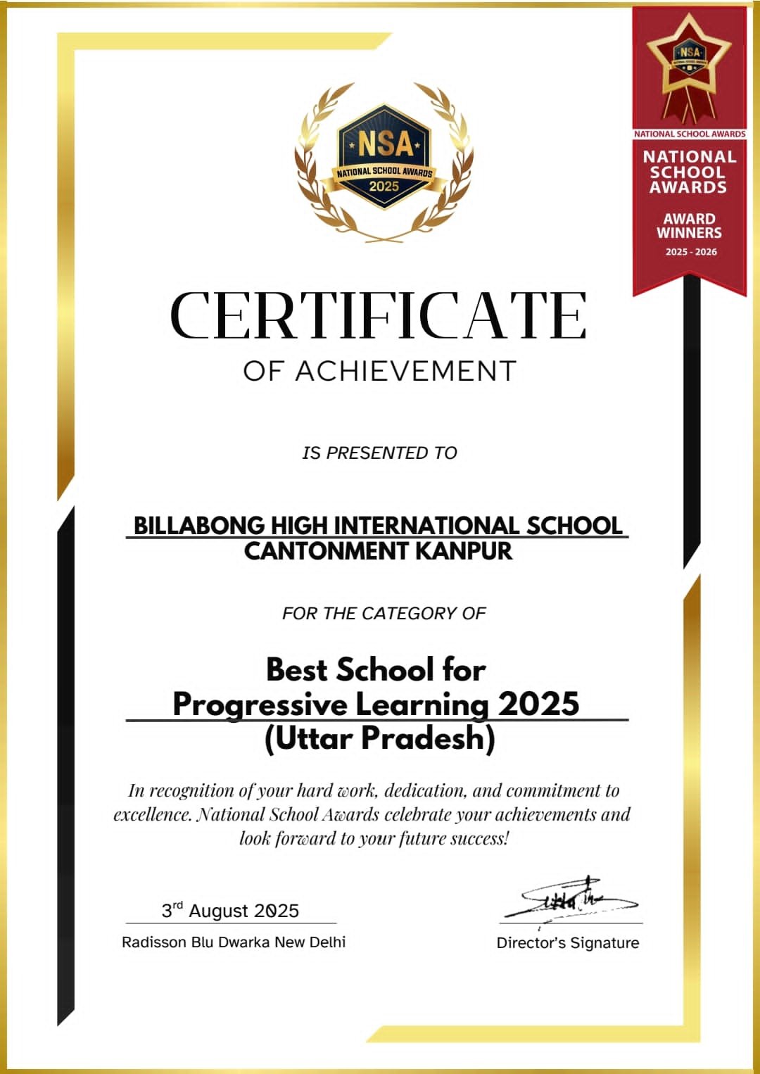 Setting the Gold Standard in Education - BHIS Kanpur Leads the Way!